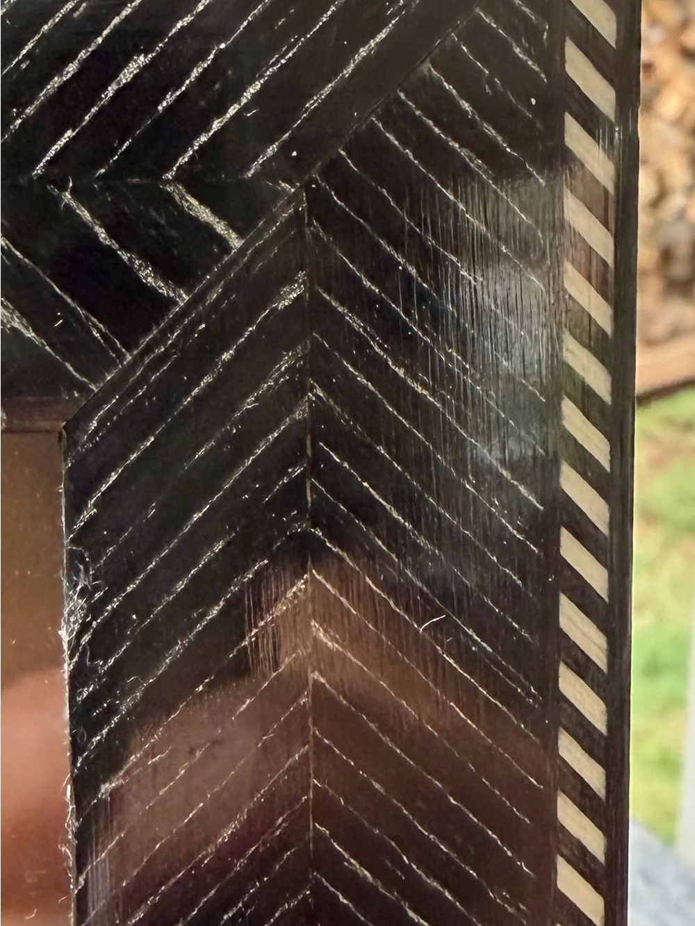 Natalia Italian Made Wooden Herringbone 5” x 7” Picture Frame